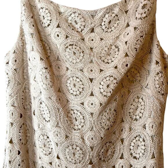 Donna Karan New York Boat Neck Lace Sleeveless Shift Dress Women's Size 16 - Picture 9 of 16